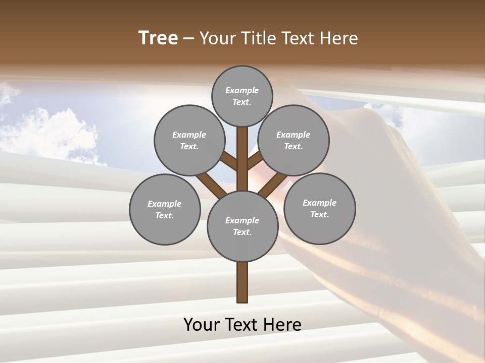 Jalousie Striped Cloud PowerPoint Template