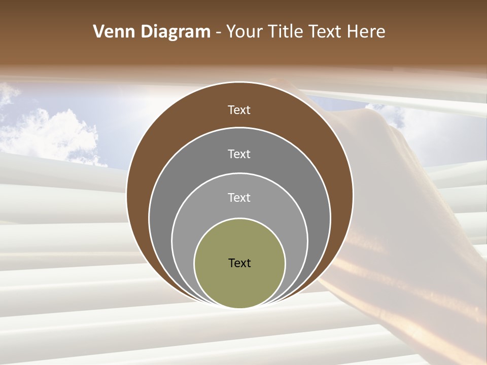 Jalousie Striped Cloud PowerPoint Template