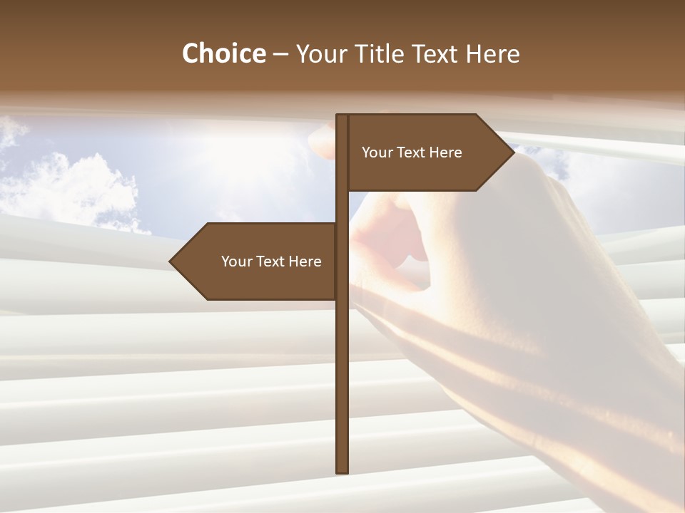 Jalousie Striped Cloud PowerPoint Template