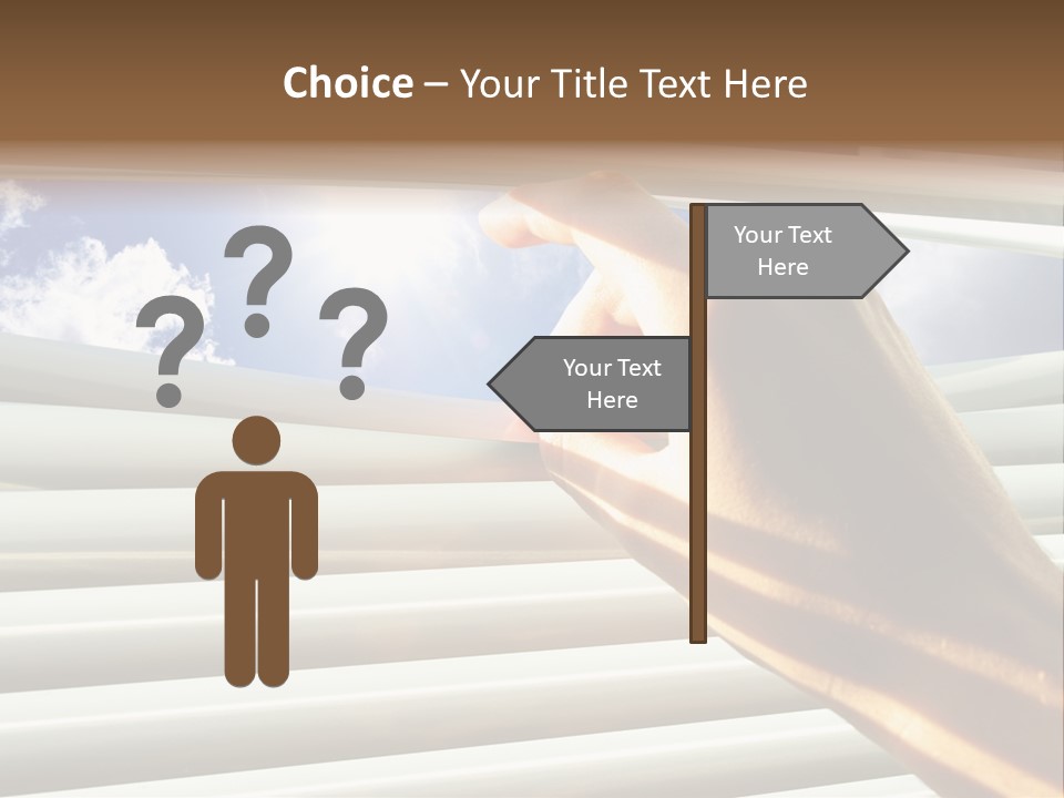 Jalousie Striped Cloud PowerPoint Template