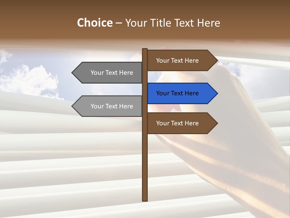 Jalousie Striped Cloud PowerPoint Template