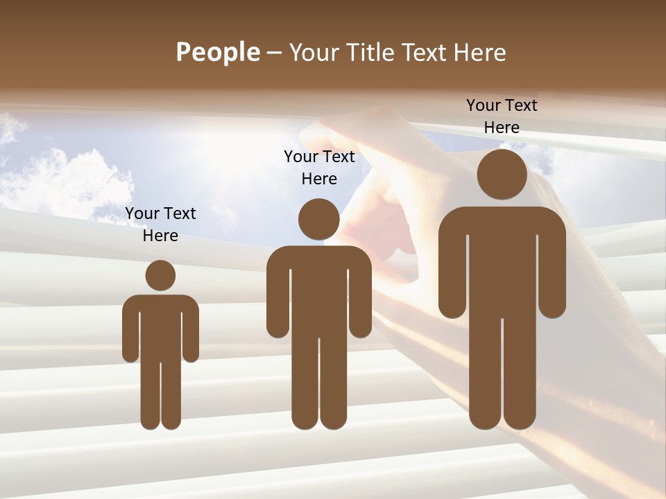 Jalousie Striped Cloud PowerPoint Template