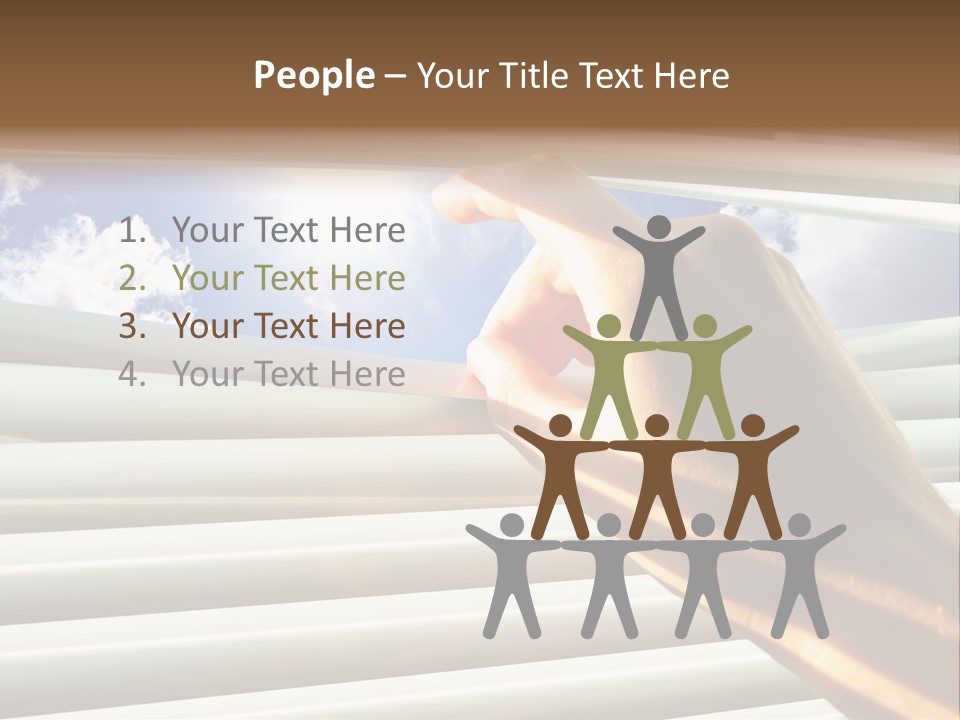 Jalousie Striped Cloud PowerPoint Template