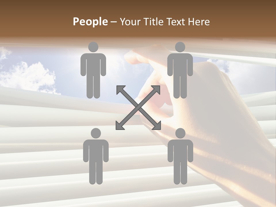 Jalousie Striped Cloud PowerPoint Template