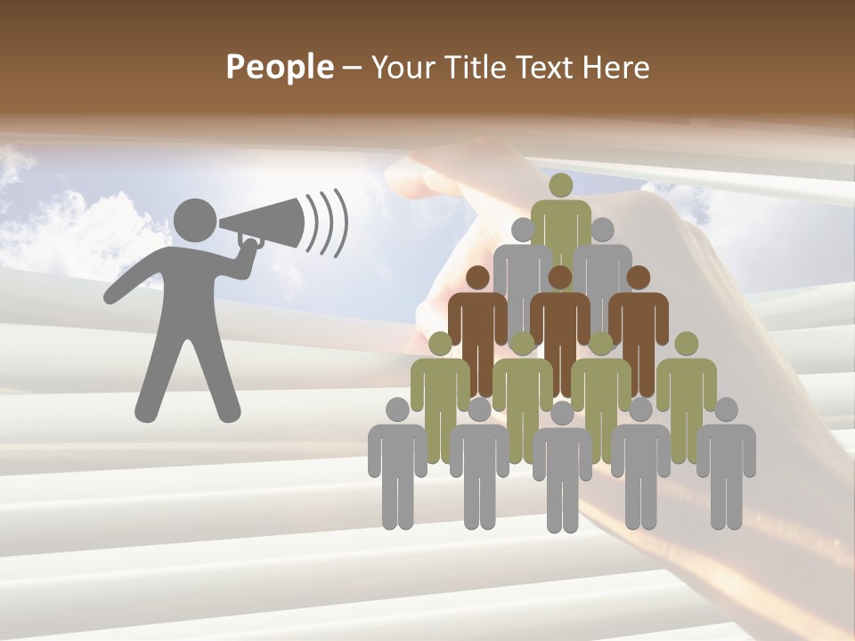 Jalousie Striped Cloud PowerPoint Template