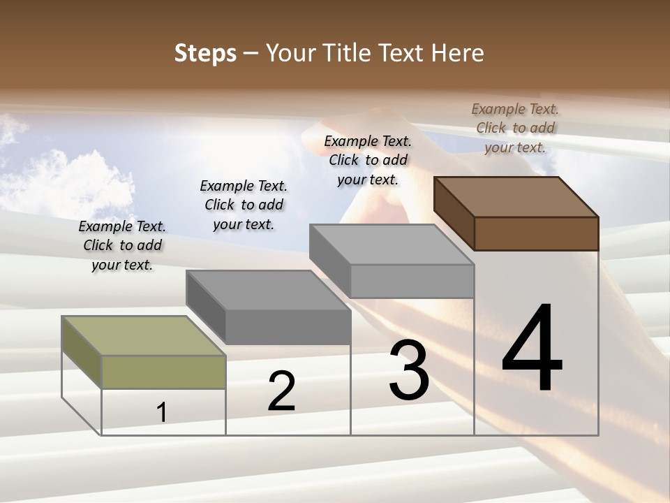 Jalousie Striped Cloud PowerPoint Template