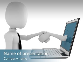 Partnership Man Commerce PowerPoint Template