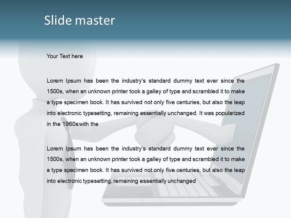Partnership Man Commerce PowerPoint Template