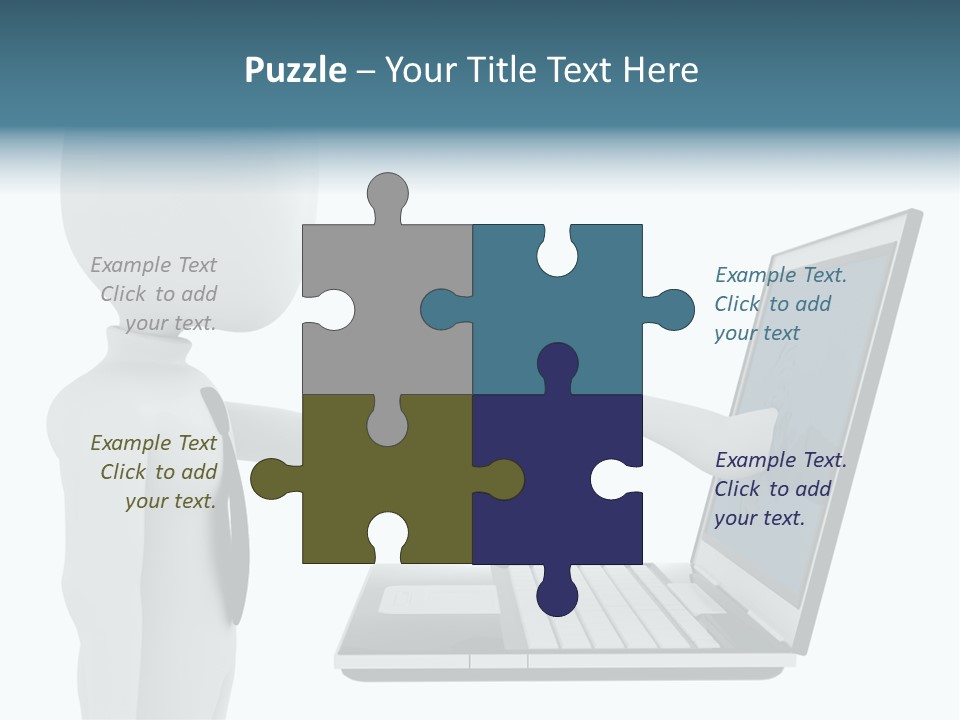 Partnership Man Commerce PowerPoint Template