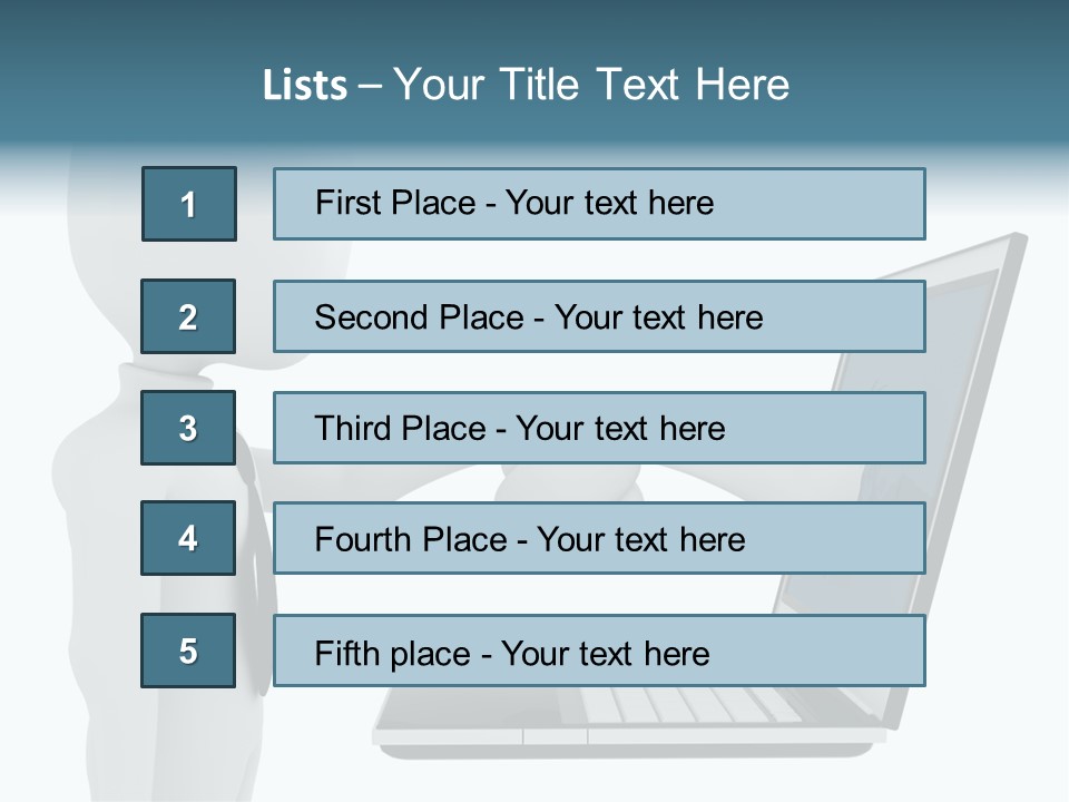 Partnership Man Commerce PowerPoint Template