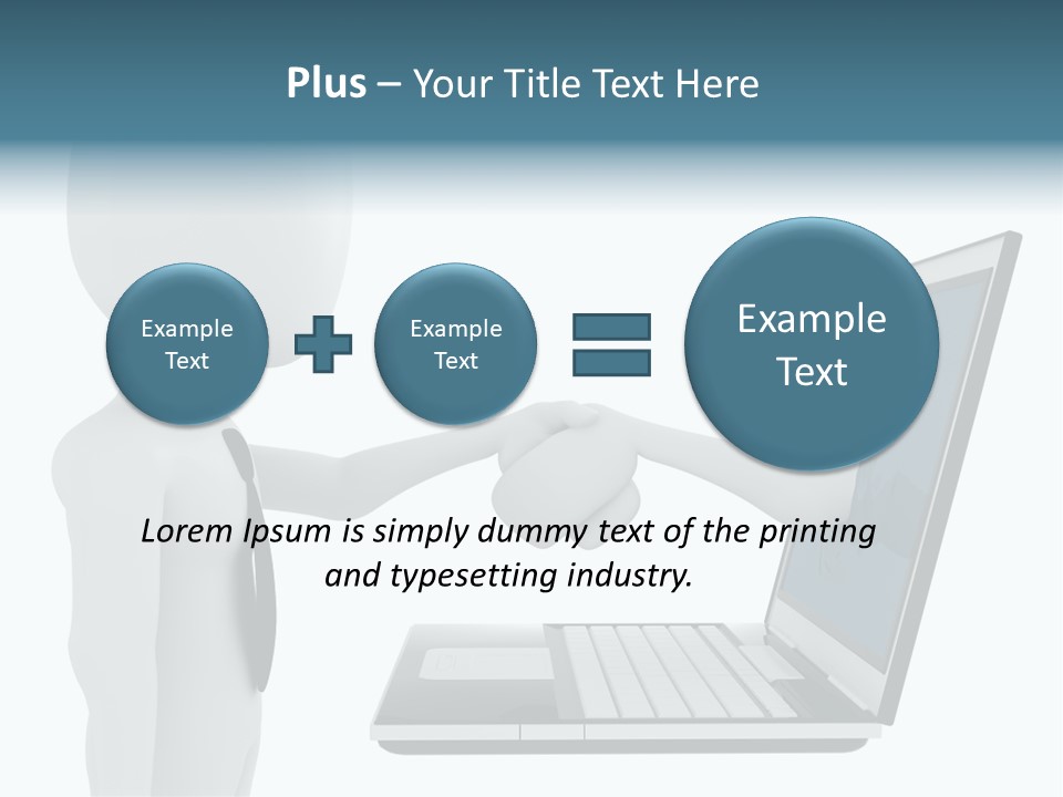 Partnership Man Commerce PowerPoint Template