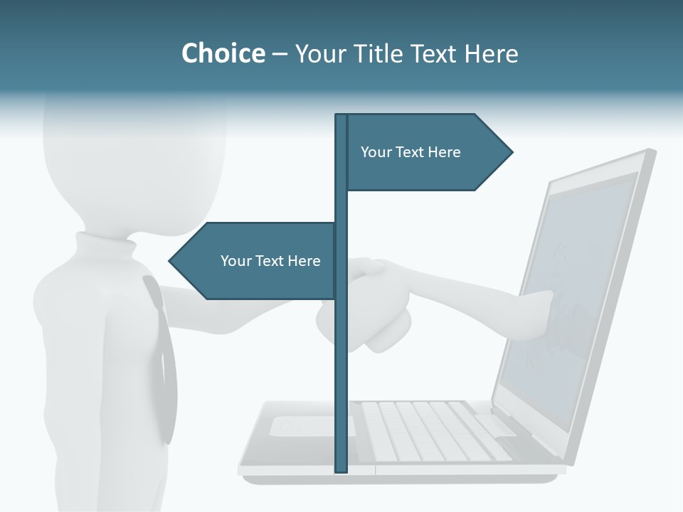 Partnership Man Commerce PowerPoint Template