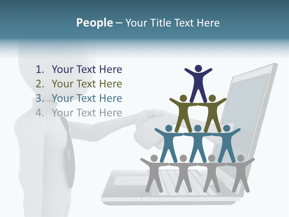 Partnership Man Commerce PowerPoint Template