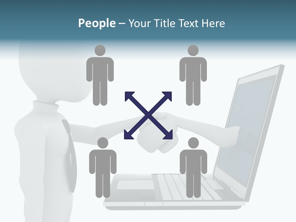 Partnership Man Commerce PowerPoint Template