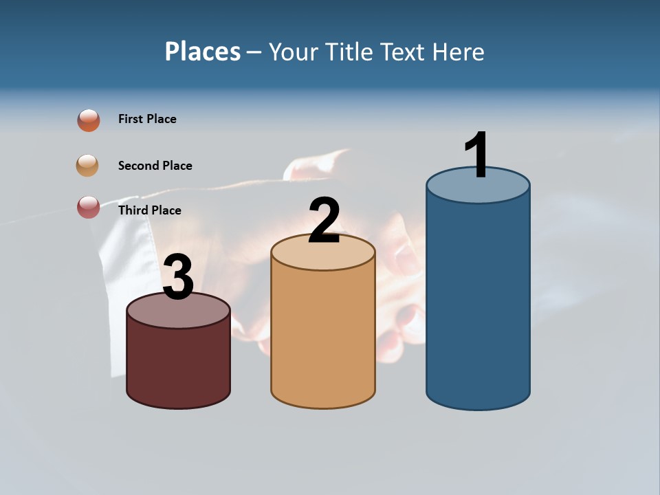 Hello Shake Businesspeople PowerPoint Template
