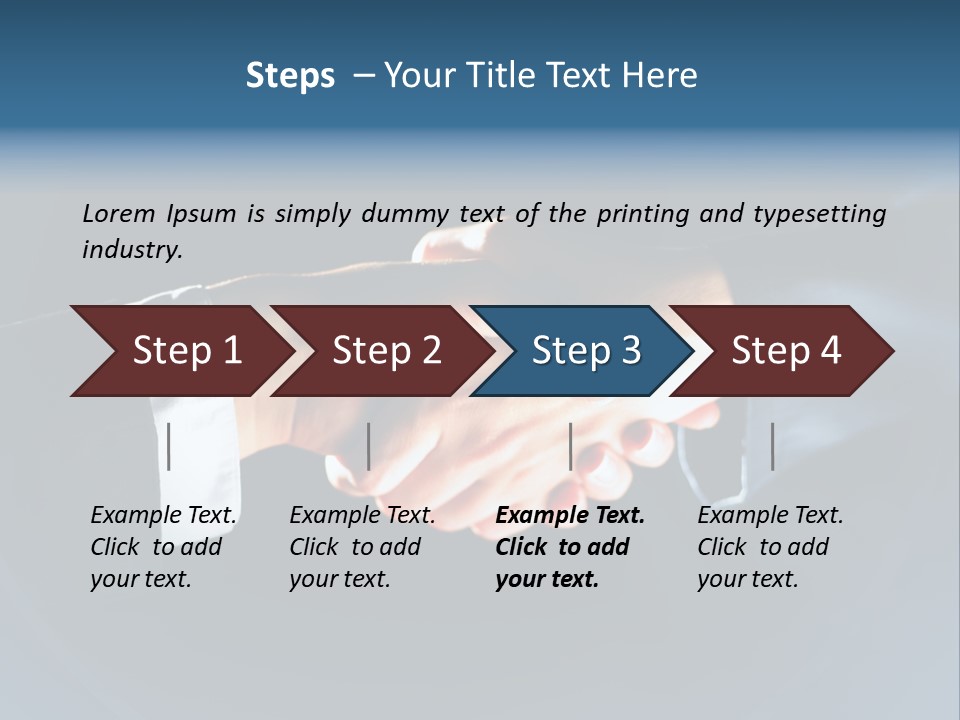Hello Shake Businesspeople PowerPoint Template