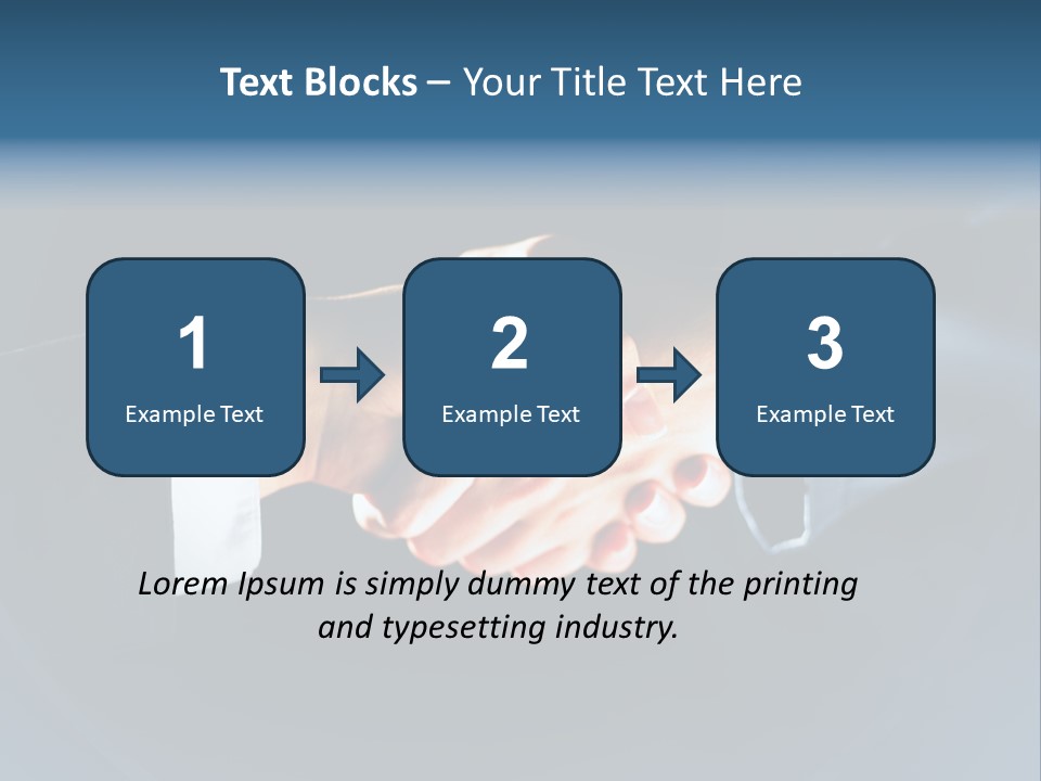 Hello Shake Businesspeople PowerPoint Template