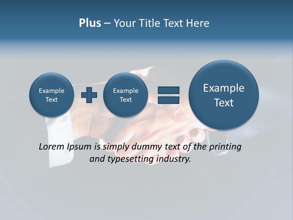 Hello Shake Businesspeople PowerPoint Template