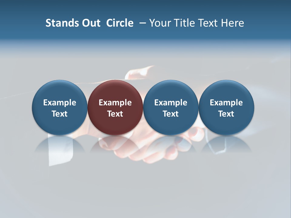 Hello Shake Businesspeople PowerPoint Template