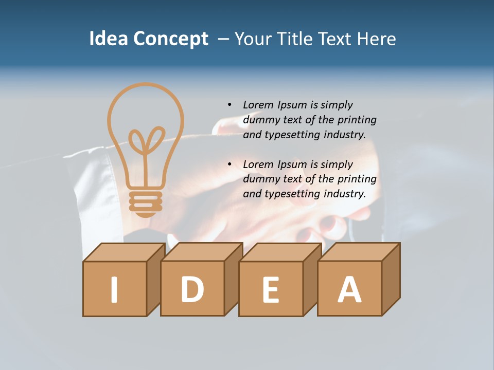 Hello Shake Businesspeople PowerPoint Template