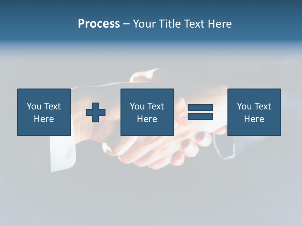 Hello Shake Businesspeople PowerPoint Template