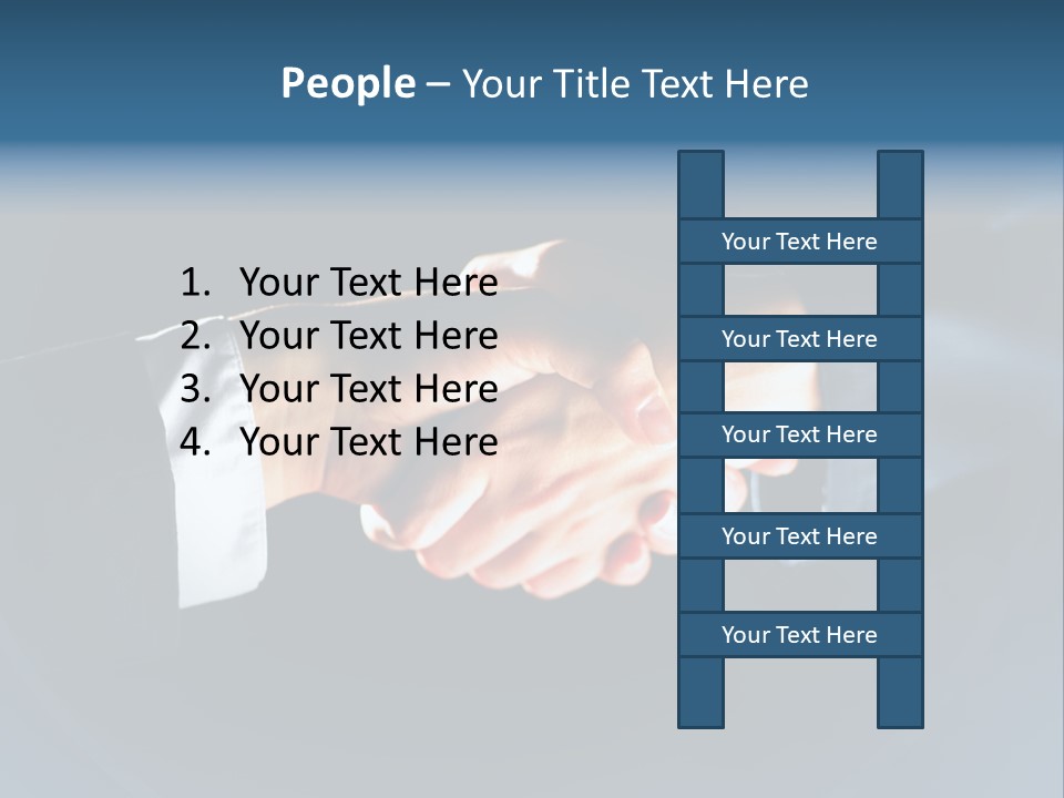 Hello Shake Businesspeople PowerPoint Template