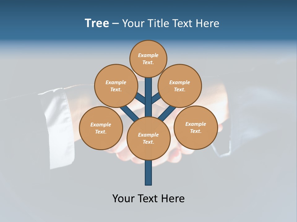 Hello Shake Businesspeople PowerPoint Template