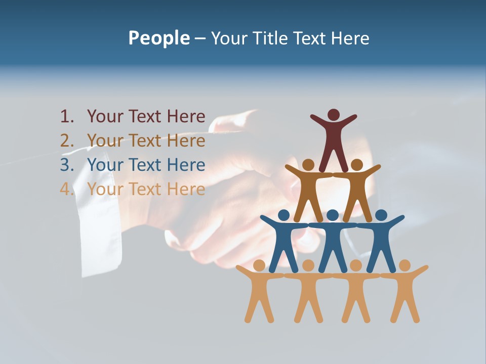 Hello Shake Businesspeople PowerPoint Template