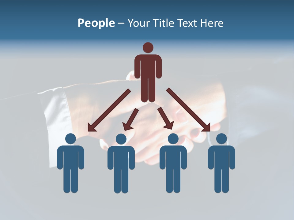 Hello Shake Businesspeople PowerPoint Template