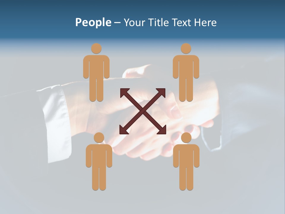 Hello Shake Businesspeople PowerPoint Template