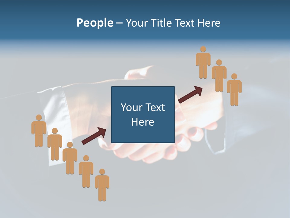 Hello Shake Businesspeople PowerPoint Template