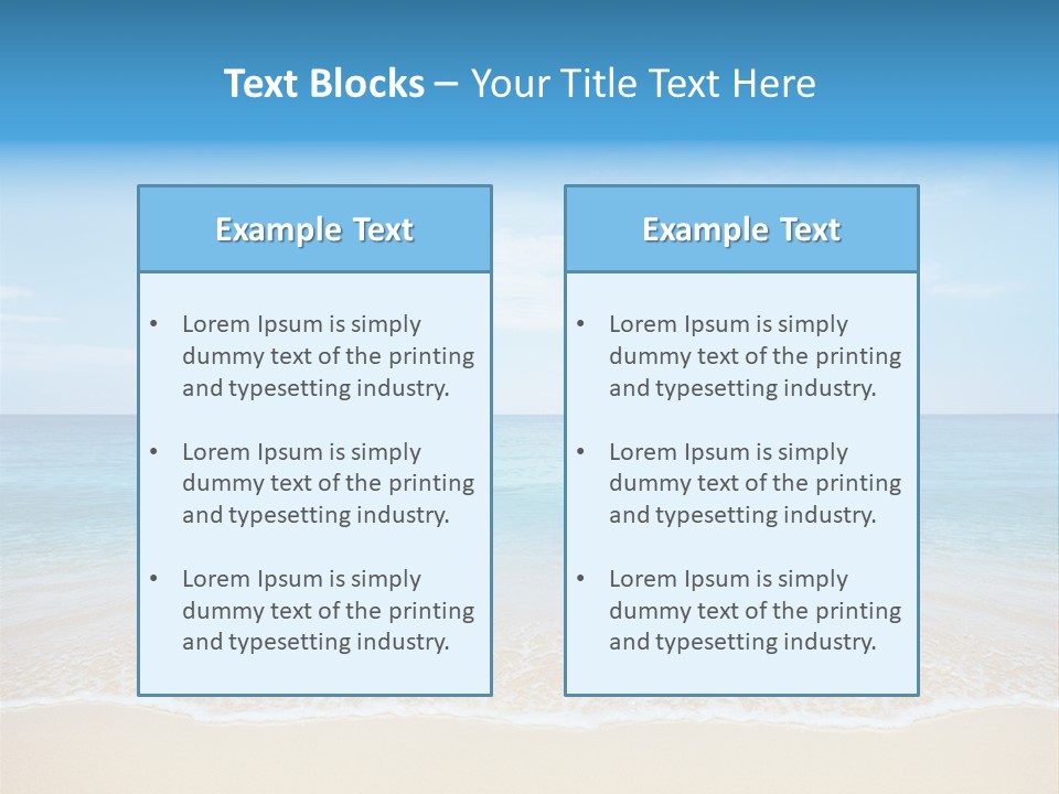 Tropical Peace Sea PowerPoint Template