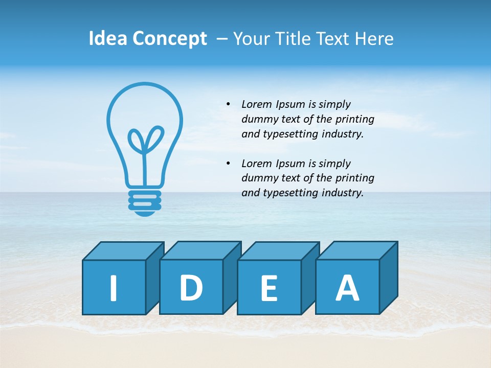 Tropical Peace Sea PowerPoint Template