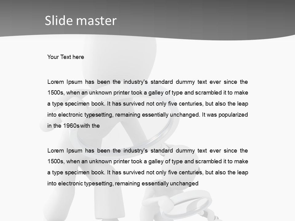 Close Up Render Magnifier PowerPoint Template