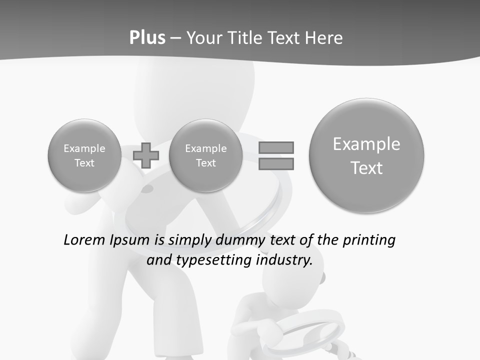 Close Up Render Magnifier PowerPoint Template
