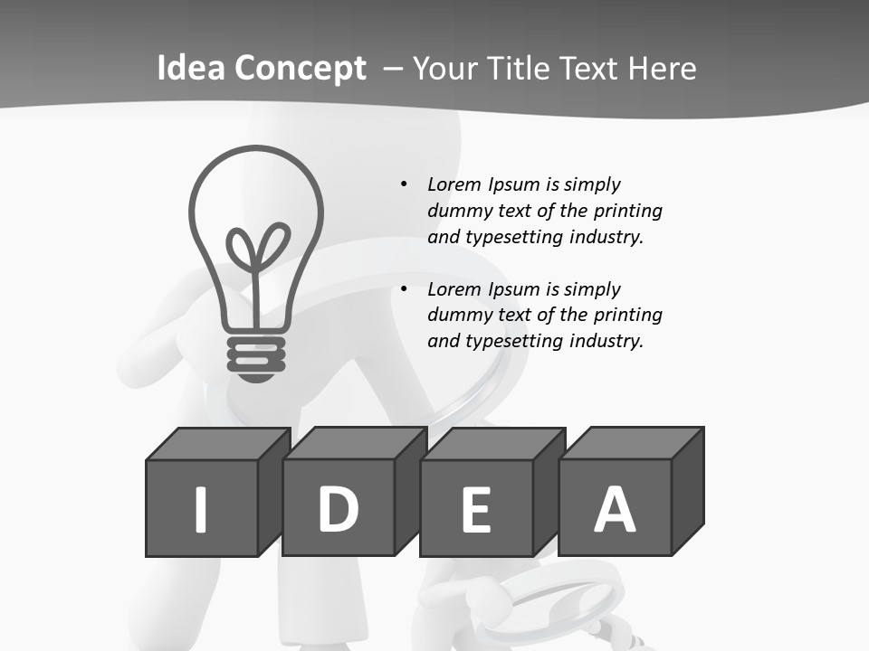 Close Up Render Magnifier PowerPoint Template