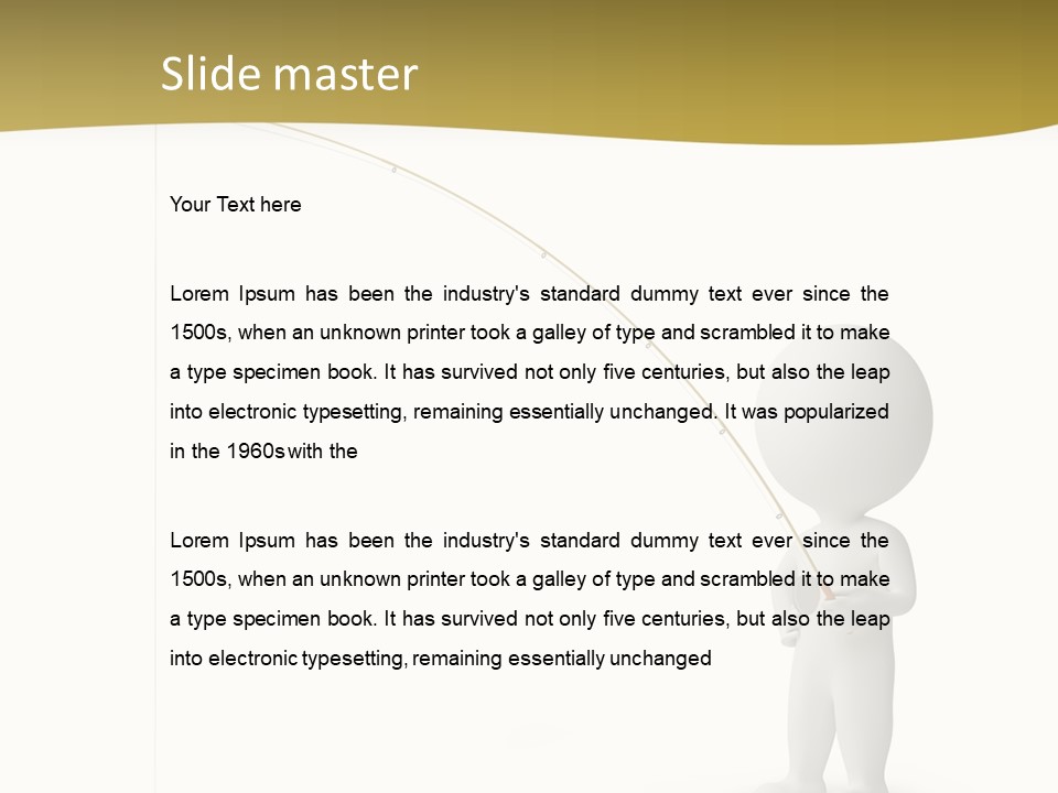 Leisure Sport Rod PowerPoint Template