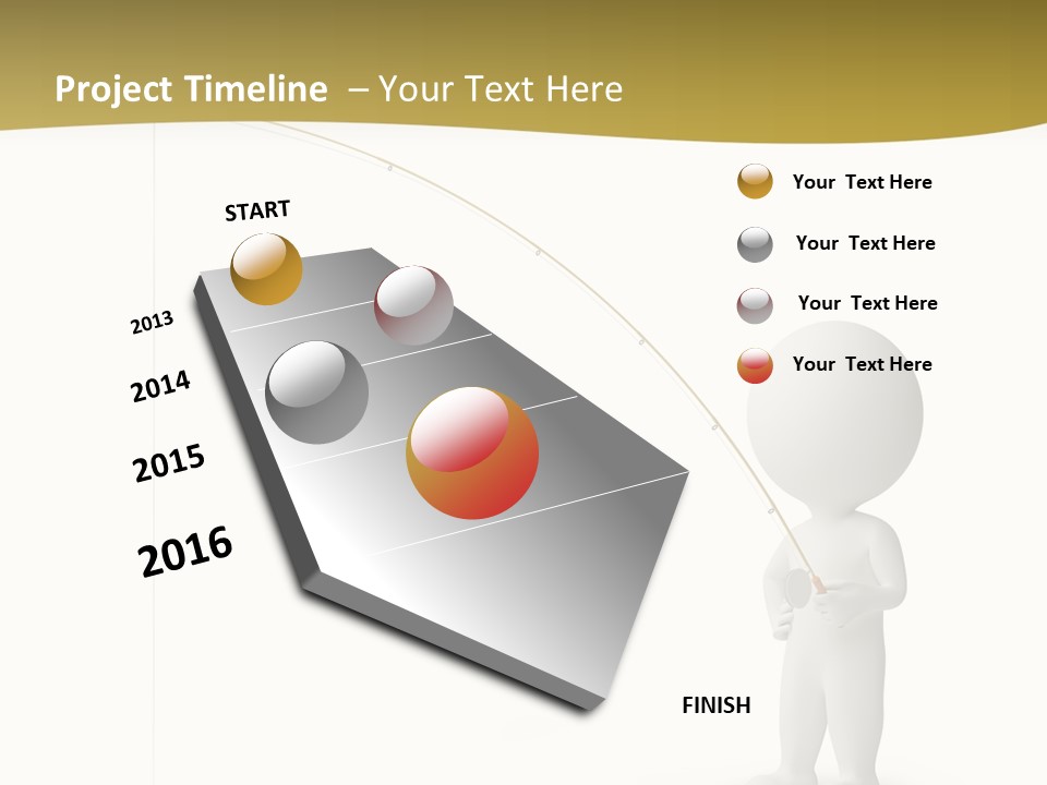 Leisure Sport Rod PowerPoint Template