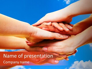 Interracial Friends Team PowerPoint Template