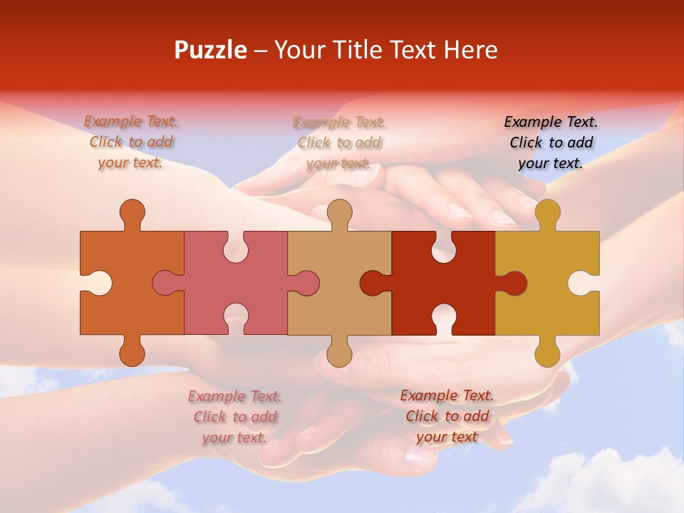 Interracial Friends Team PowerPoint Template