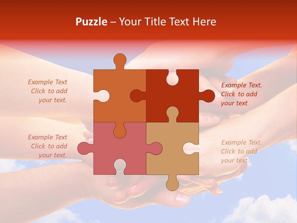 Interracial Friends Team PowerPoint Template