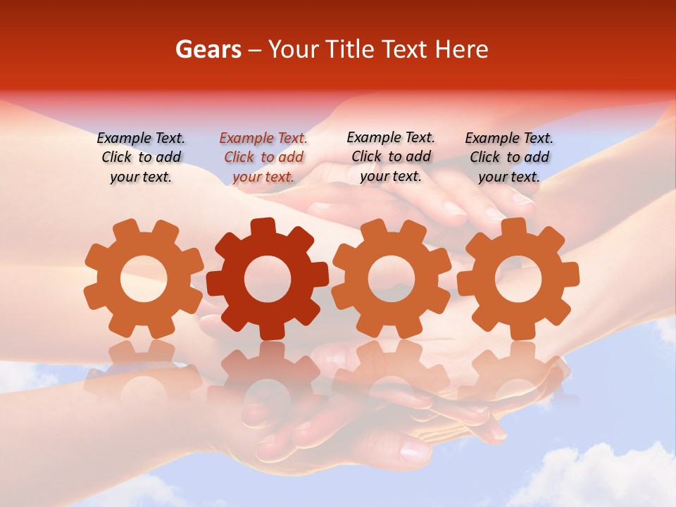 Interracial Friends Team PowerPoint Template