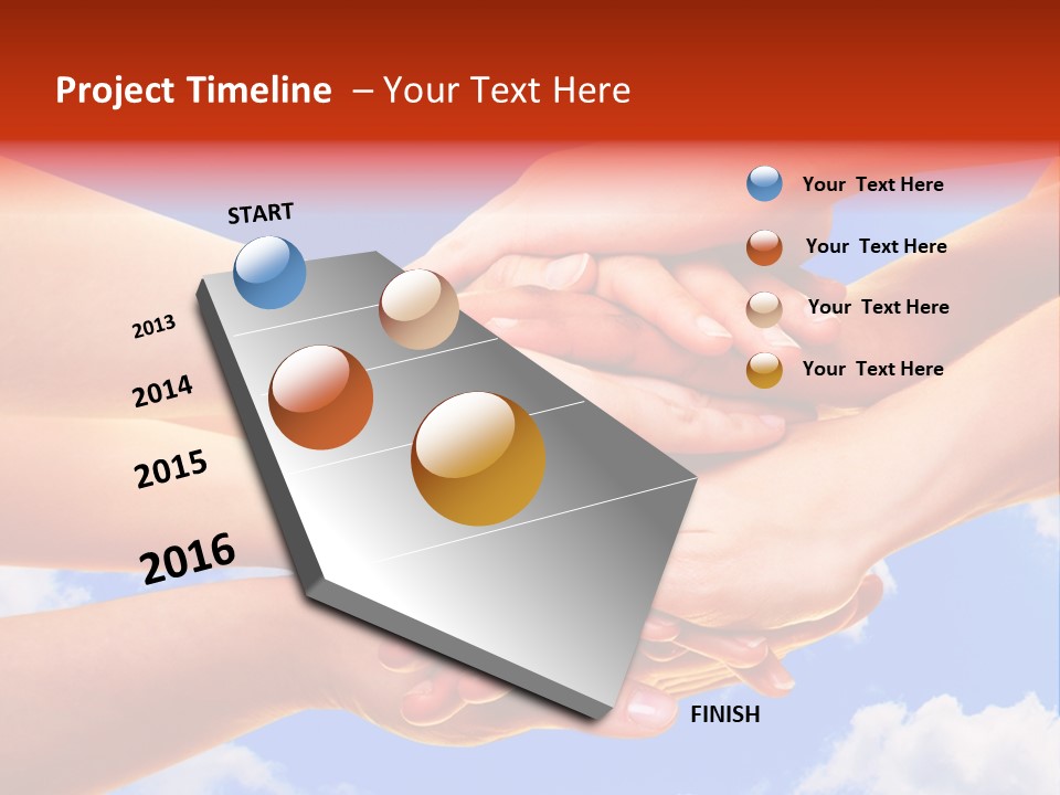 Interracial Friends Team PowerPoint Template