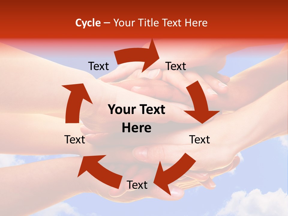 Interracial Friends Team PowerPoint Template