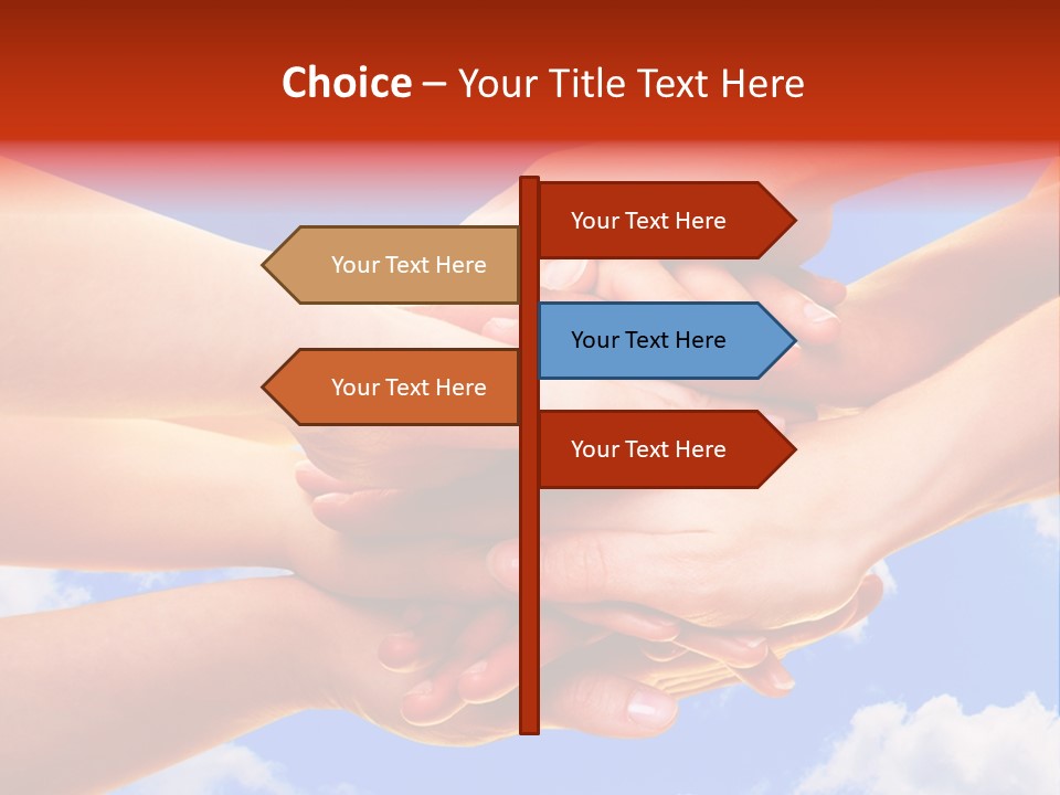 Interracial Friends Team PowerPoint Template