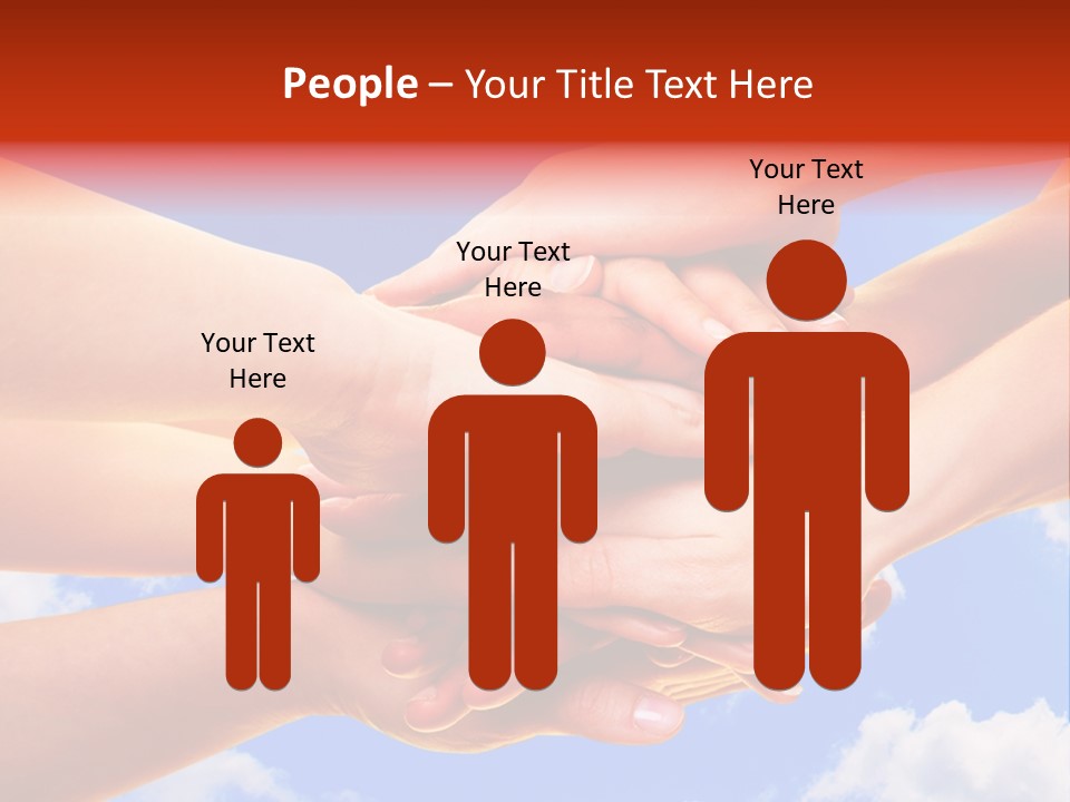 Interracial Friends Team PowerPoint Template