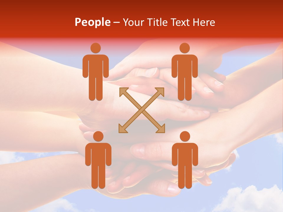 Interracial Friends Team PowerPoint Template