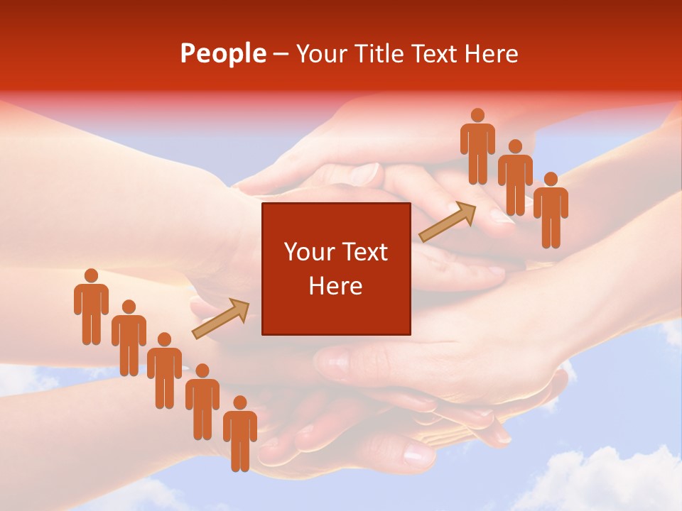 Interracial Friends Team PowerPoint Template