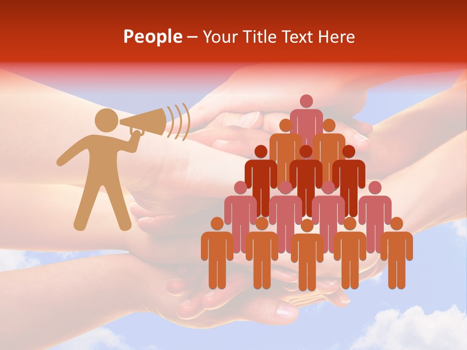 Interracial Friends Team PowerPoint Template