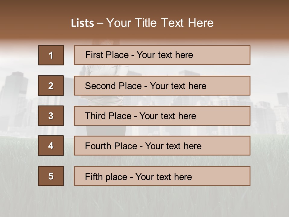 Green Ambient Landscape PowerPoint Template